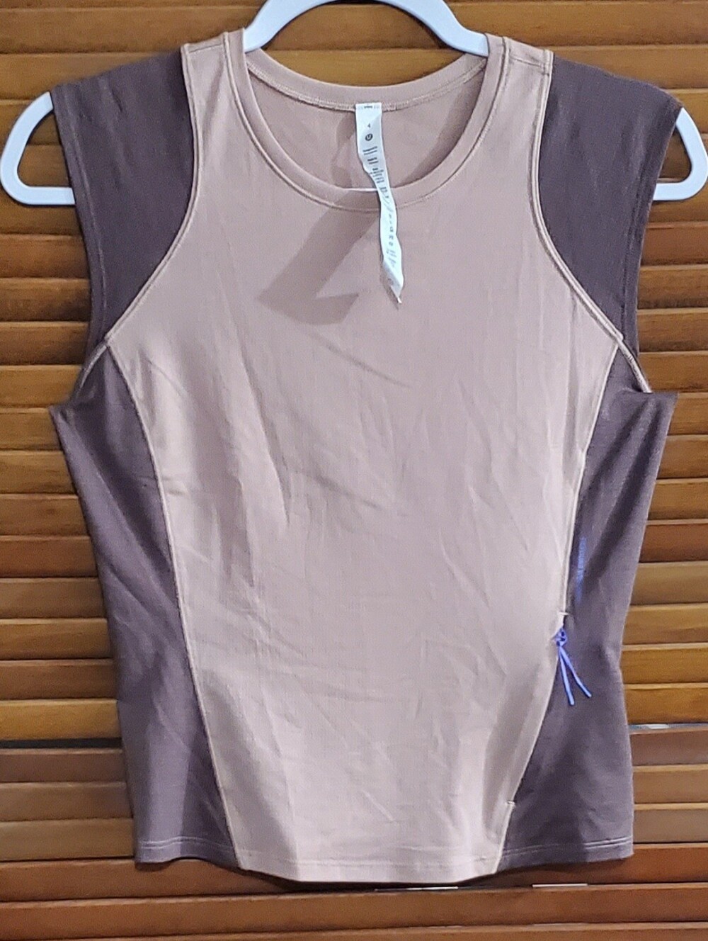 lululemon athletica Sleeveless Colorblock Tank in Light Taupe and Brown